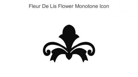 Fleur De Lis Flower Monotone Icon In Powerpoint Pptx Png And Editable Eps Format