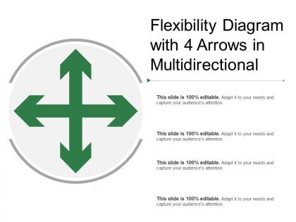 Flexibility diagram with 4 arrows in multidirectional