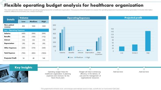 Flexible Operating Budget Analysis For Healthcare Organization