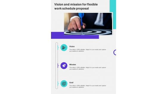 Flexible Work Schedule Proposal For Vision And Mission One Pager Sample Example Document
