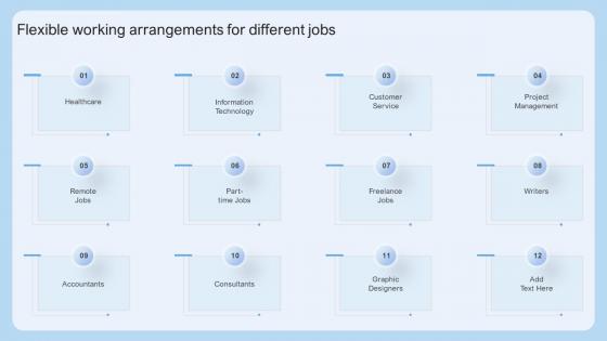 Flexible Working Arrangements For Different Jobs Scheduling Flexible Work Arrangements