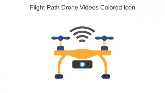 Flight Path Drone Videos Colored Icon In Powerpoint Pptx Png And Editable Eps Format
