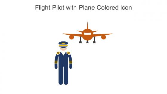 Flight Pilot With Plane Colored Icon In Powerpoint Pptx Png And Editable Eps Format