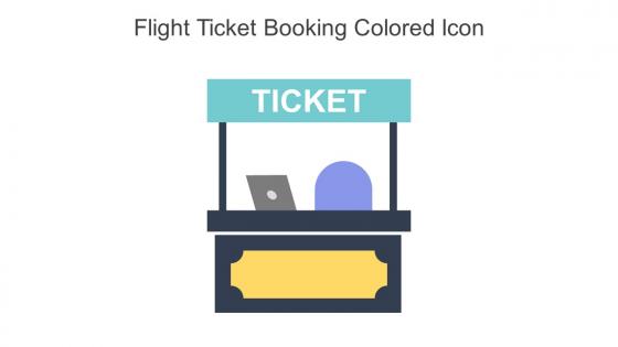Flight Ticket Booking Colored Icon In Powerpoint Pptx Png And Editable Eps Format