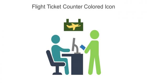 Flight Ticket Counter Colored Icon In Powerpoint Pptx Png And Editable Eps Format