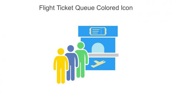 Flight Ticket Queue Colored Icon In Powerpoint Pptx Png And Editable Eps Format