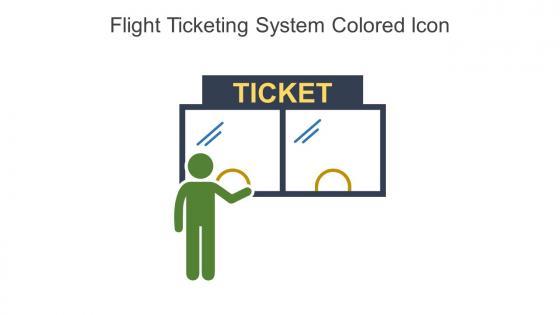 Flight Ticketing System Colored Icon In Powerpoint Pptx Png And Editable Eps Format