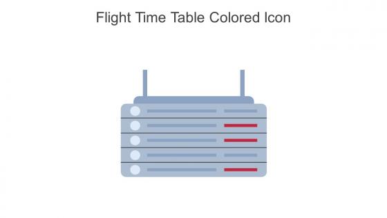 Flight Time Table Colored Icon In Powerpoint Pptx Png And Editable Eps Format