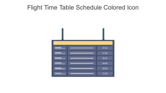 Flight Time Table Schedule Colored Icon In Powerpoint Pptx Png And Editable Eps Format