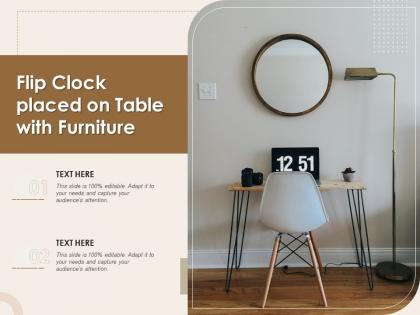 Flip clock placed on table with furniture