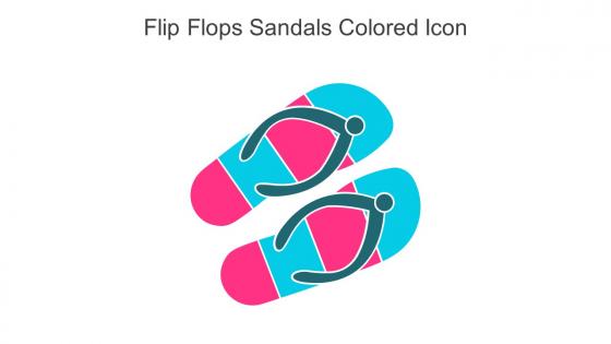 Flip Flops Sandals Colored Icon In Powerpoint Pptx Png And Editable Eps Format