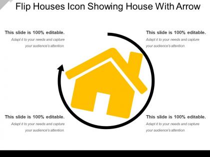 Flip houses icon showing house with arrow