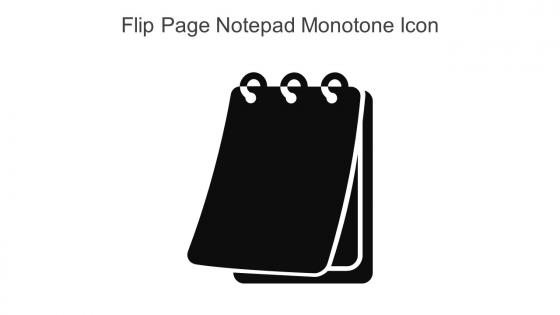 Flip Page Notepad Monotone Icon In Powerpoint Pptx Png And Editable Eps Format