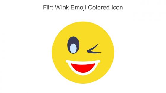 Flirt Wink Emoji Colored Icon In Powerpoint Pptx Png And Editable Eps Format