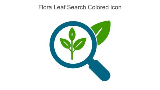 Flora Leaf Search Colored Icon In Powerpoint Pptx Png And Editable Eps Format