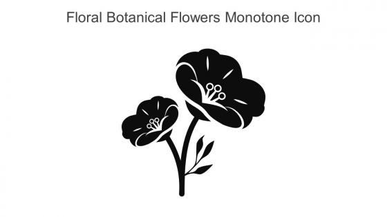 Floral Botanical Flowers Monotone Icon In Powerpoint Pptx Png And Editable Eps Format