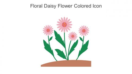 Floral Daisy Flower Colored Icon In Powerpoint Pptx Png And Editable Eps Format