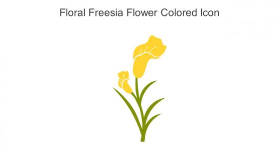 Floral Freesia Flower Colored Icon In Powerpoint Pptx Png And Editable Eps Format