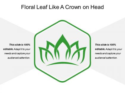 Floral leaf like a crown on head