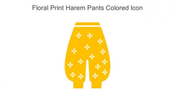 Floral Print Harem Pants Colored Icon In Powerpoint Pptx Png And Editable Eps Format