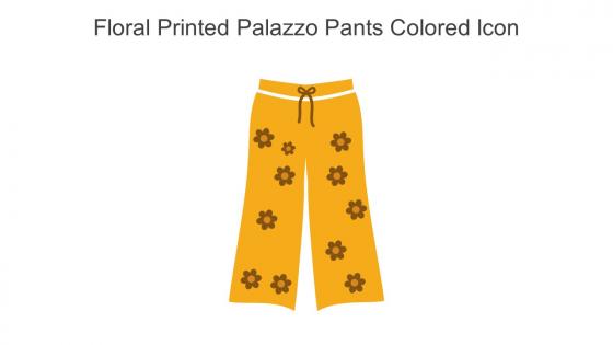 Floral Printed Palazzo Pants Colored Icon In Powerpoint Pptx Png And Editable Eps Format