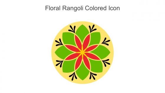 Floral Rangoli Colored Icon In Powerpoint Pptx Png And Editable Eps Format