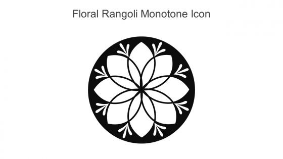 Floral Rangoli Monotone Icon In Powerpoint Pptx Png And Editable Eps Format