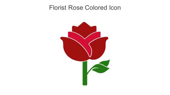 Florist Rose Colored Icon In Powerpoint Pptx Png And Editable Eps Format