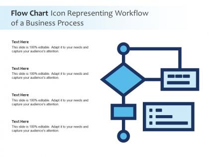 Flow chart icon representing workflow of a business process
