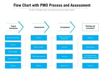 Flow chart with pmo process and assessment