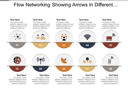Flow networking showing arrows in different directions