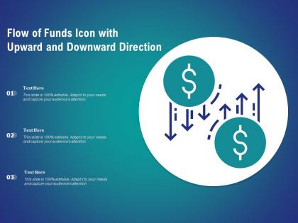 Flow of funds icon with upward and downward direction