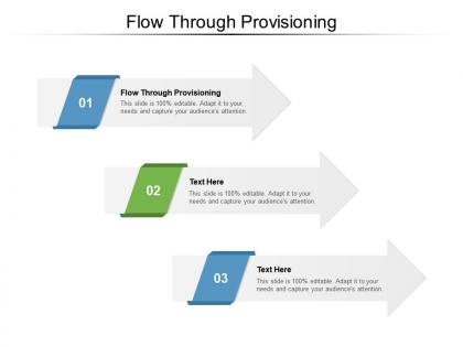 Flow through provisioning ppt powerpoint presentation ideas design ideas cpb