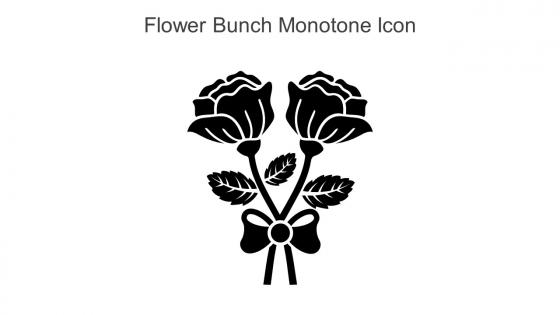 Flower Bunch Monotone Icon In Powerpoint Pptx Png And Editable Eps Format