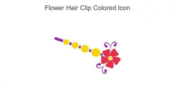 Flower Hair Clip Colored Icon In Powerpoint Pptx Png And Editable Eps Format