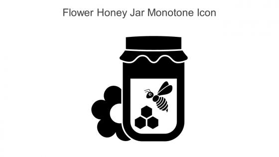 Flower Honey Jar Monotone Icon In Powerpoint Pptx Png And Editable Eps Format