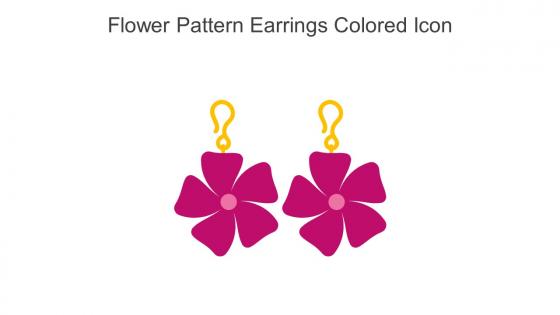 Flower Pattern Earrings Colored Icon In Powerpoint Pptx Png And Editable Eps Format
