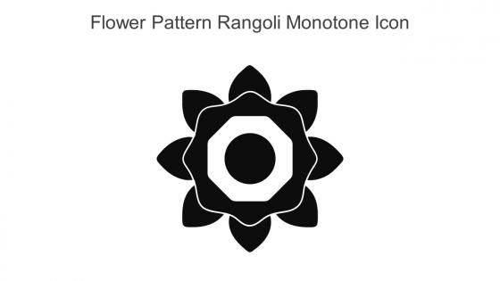 Flower Pattern Rangoli Monotone Icon In Powerpoint Pptx Png And Editable Eps Format