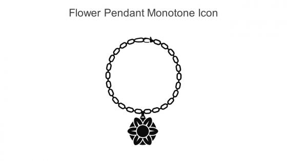 Flower Pendant Monotone Icon In Powerpoint Pptx Png And Editable Eps Format