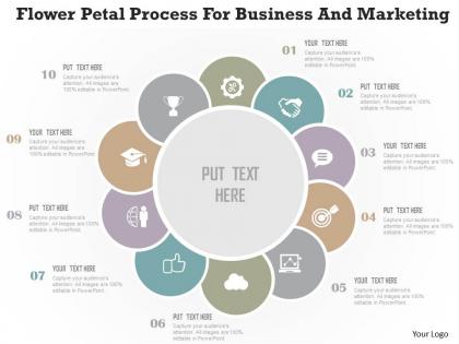 Flower petal process for business and marketing flat powerpoint design