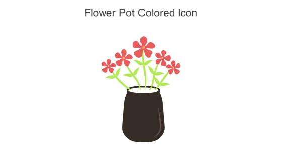 Flower Pot Colored Icon In Powerpoint Pptx Png And Editable Eps Format
