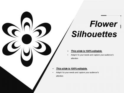 Flower silhouettes sample of ppt presentation