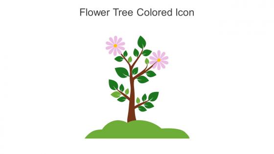 Flower Tree Colored Icon In Powerpoint Pptx Png And Editable Eps Format