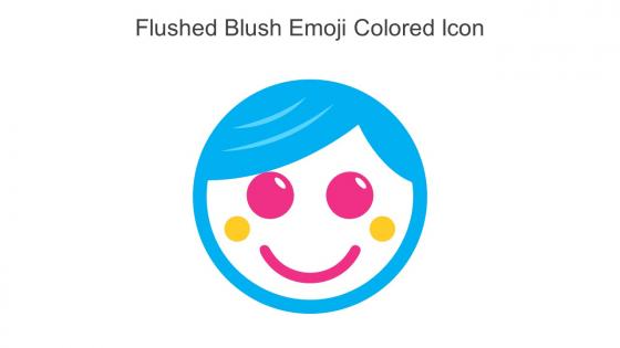 Flushed Blush Emoji Colored Icon In Powerpoint Pptx Png And Editable Eps Format
