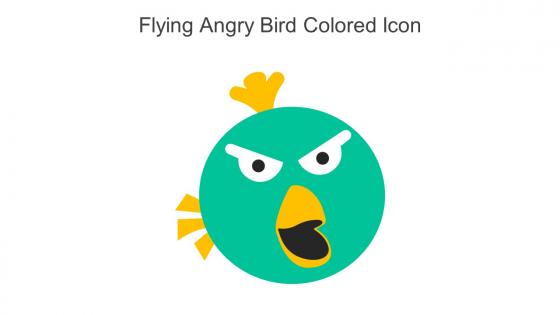 Flying Angry Bird Colored Icon In Powerpoint Pptx Png And Editable Eps Format