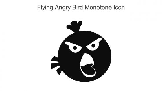 Flying Angry Bird Monotone Icon In Powerpoint Pptx Png And Editable Eps Format