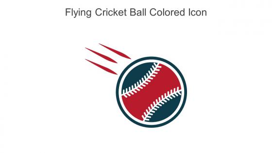 Flying Cricket Ball Colored Icon In Powerpoint Pptx Png And Editable Eps Format
