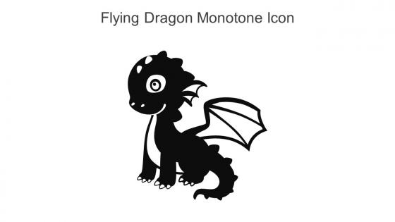 Flying Dragon Monotone Icon In Powerpoint Pptx Png And Editable Eps Format