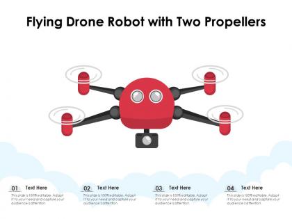 Flying drone robot with two propellers