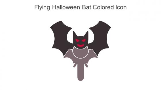 Flying Halloween Bat Colored Icon In Powerpoint Pptx Png And Editable Eps Format